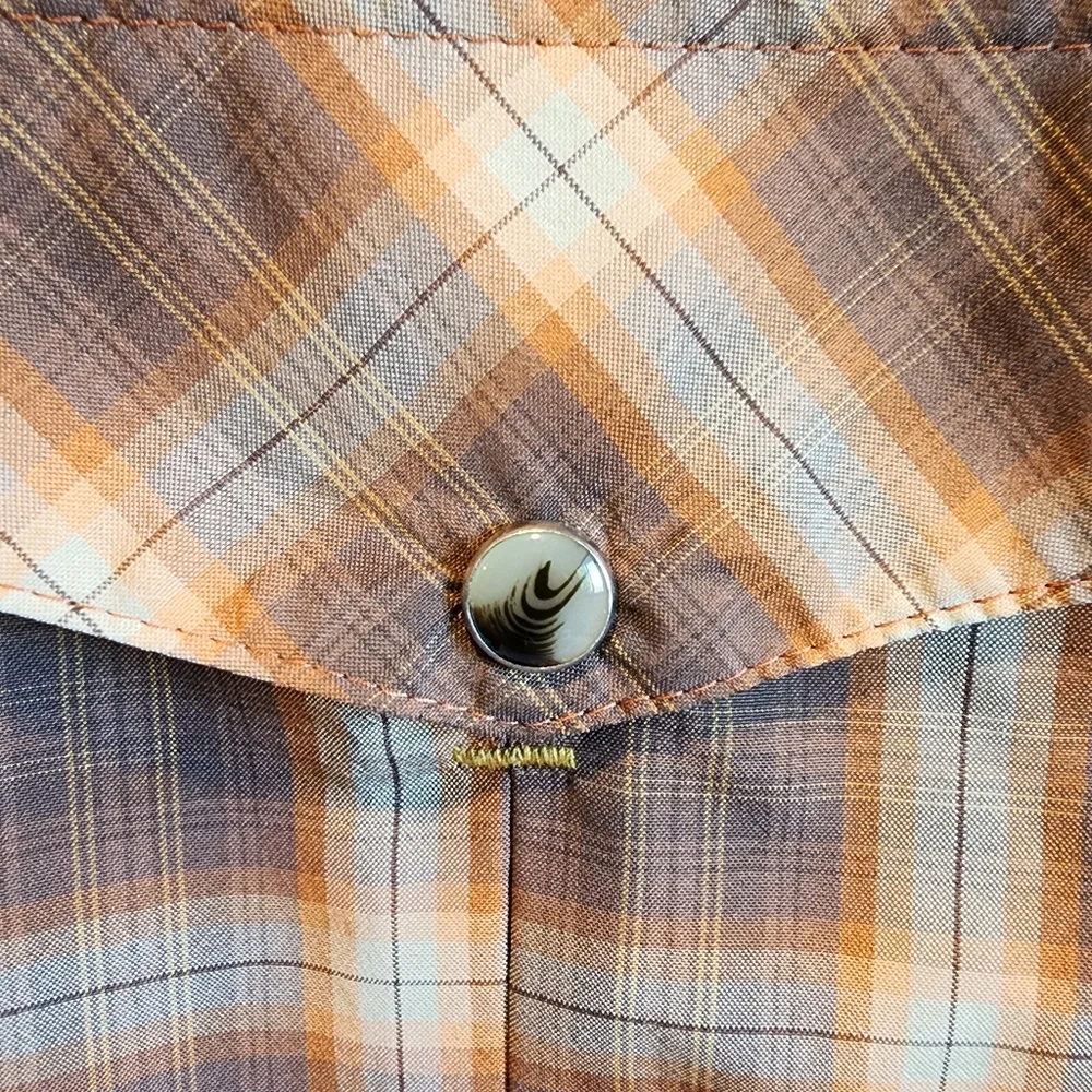 Kuhl Konquer Shirt Lightweight UPF 30 Sun Protection Casual Pearl Snap size Med